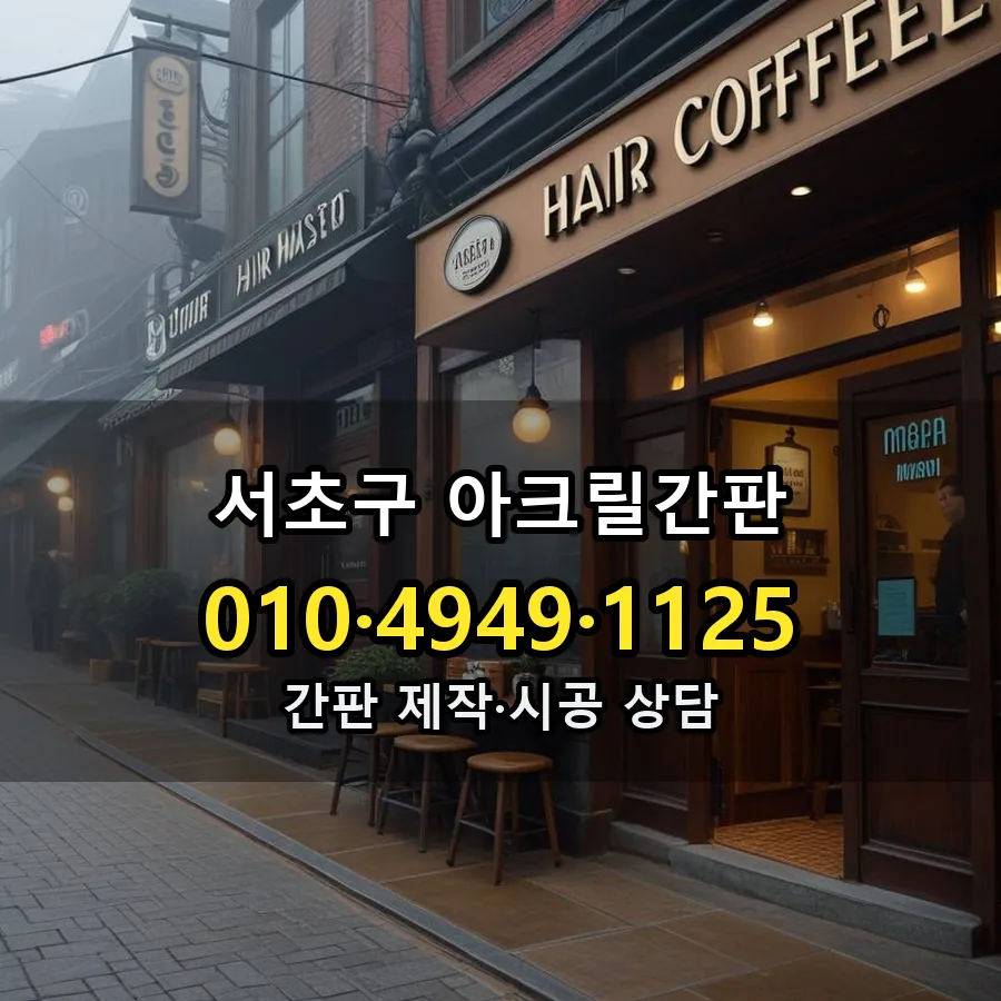 아크릴간판 제작·시공 모습