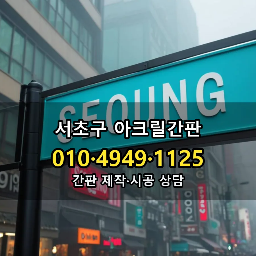 아크릴간판 설치 현장