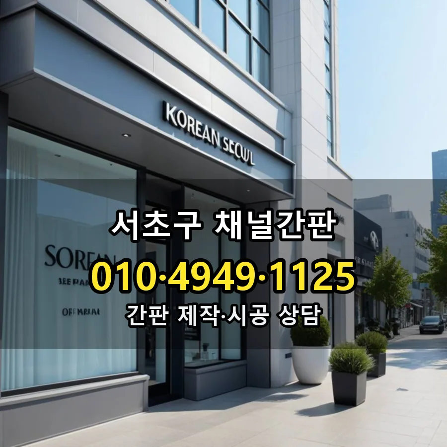 채널간판 제작·시공 모습