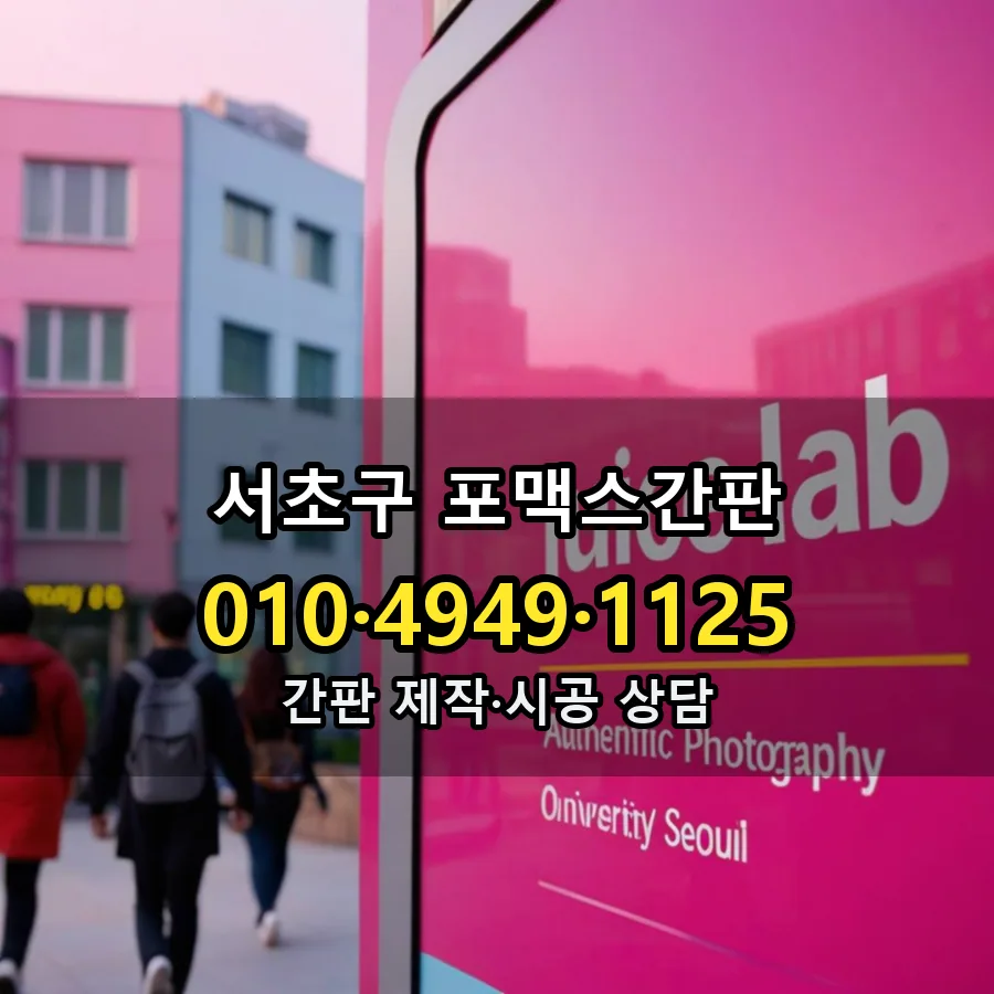 포맥스간판 시공 사진