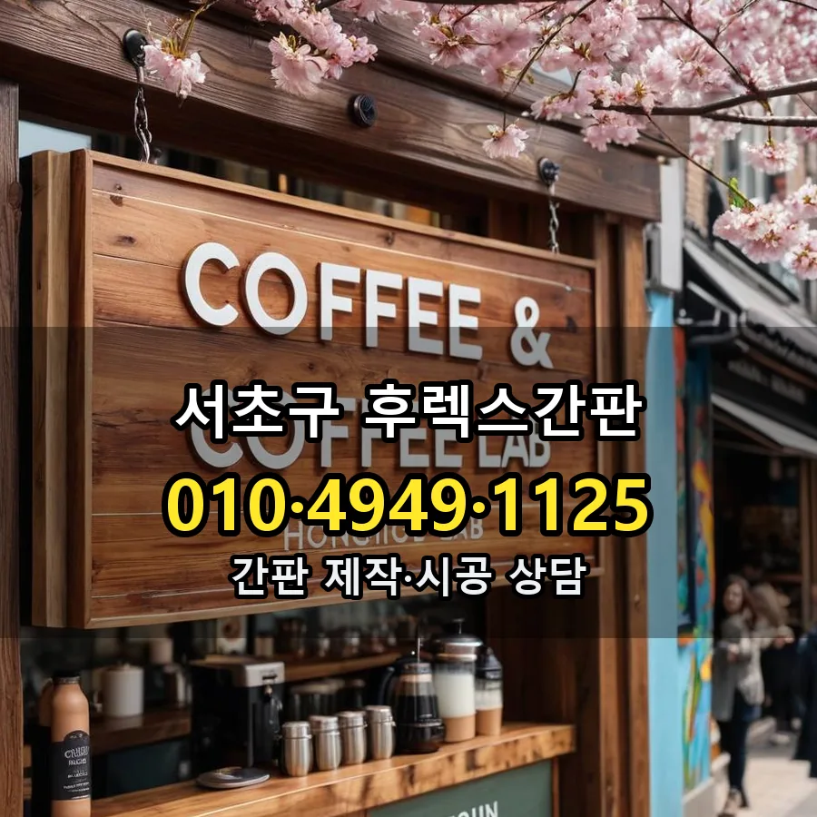 후렉스간판 제작·시공 모습