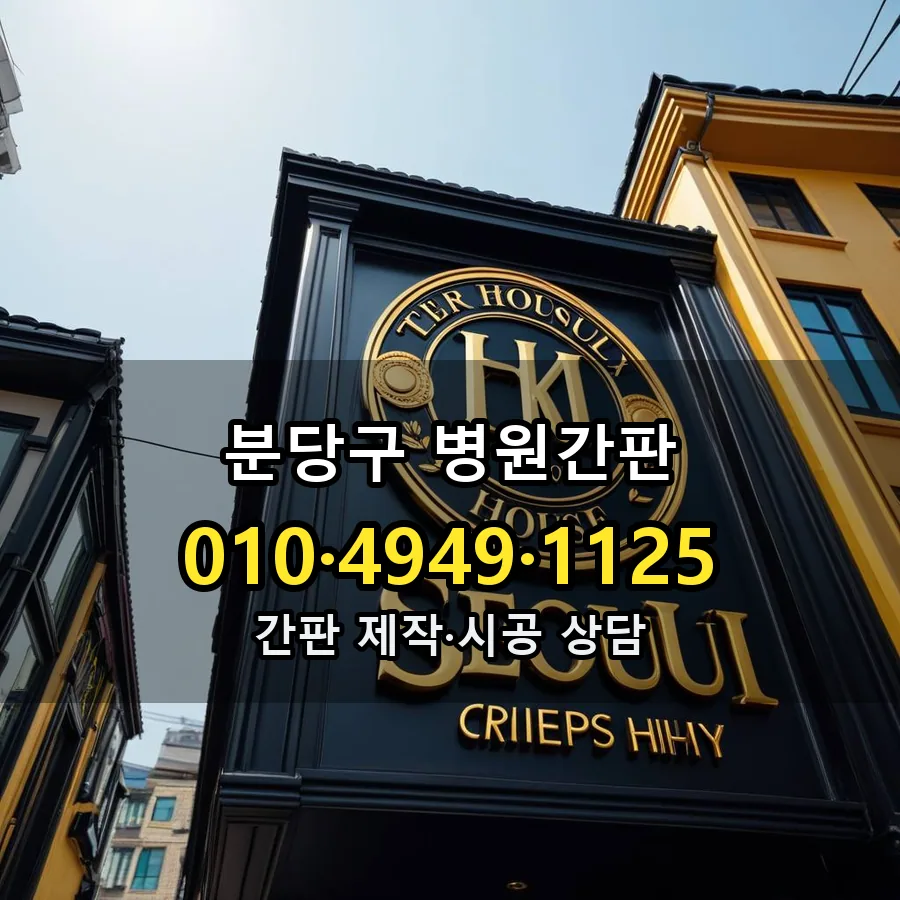 병원간판 제작·시공 모습