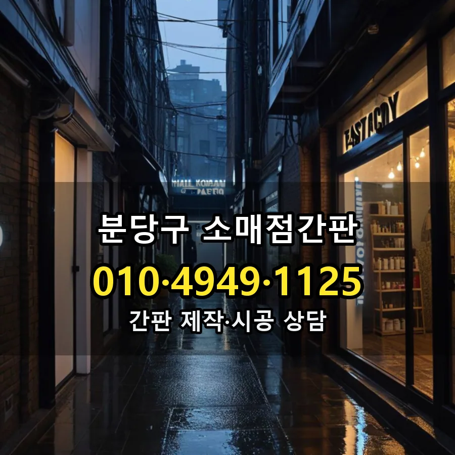 소매점간판 제작·시공 모습
