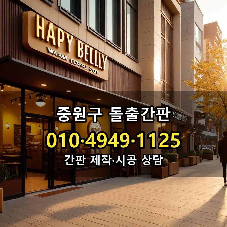 돌출간판 제작·시공 모습