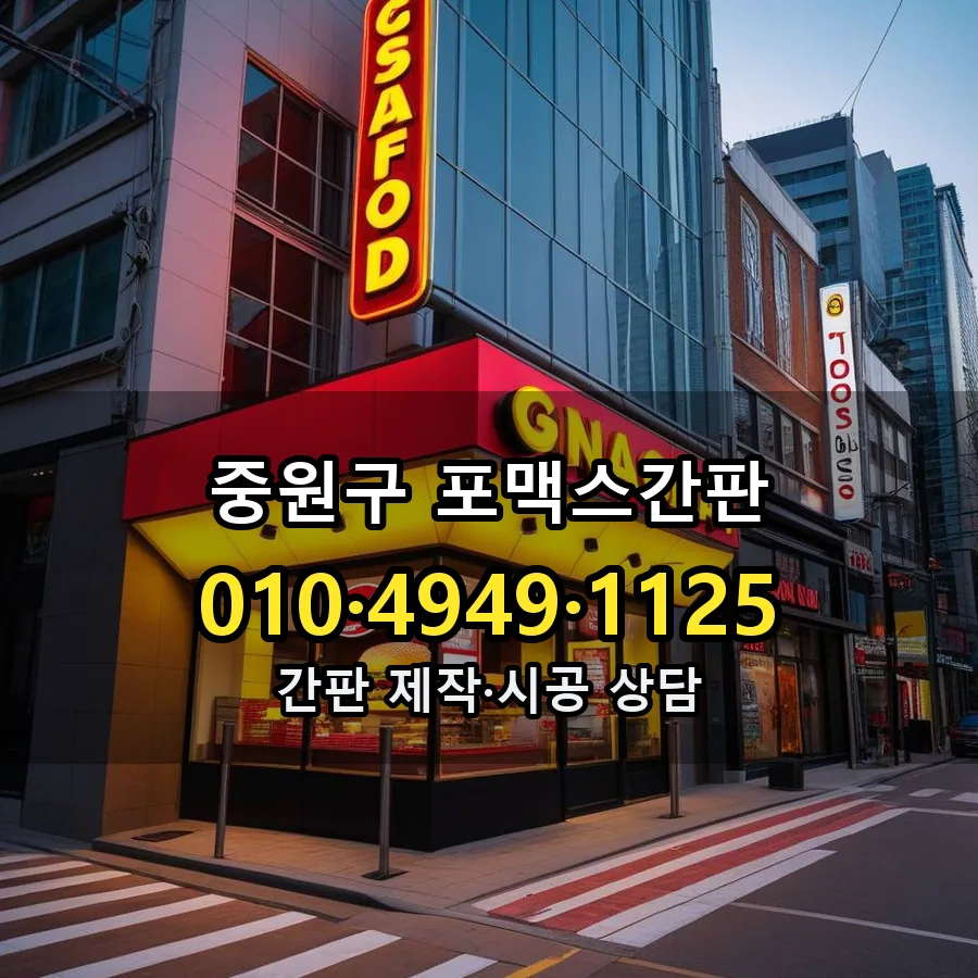 포맥스간판 설치 현장