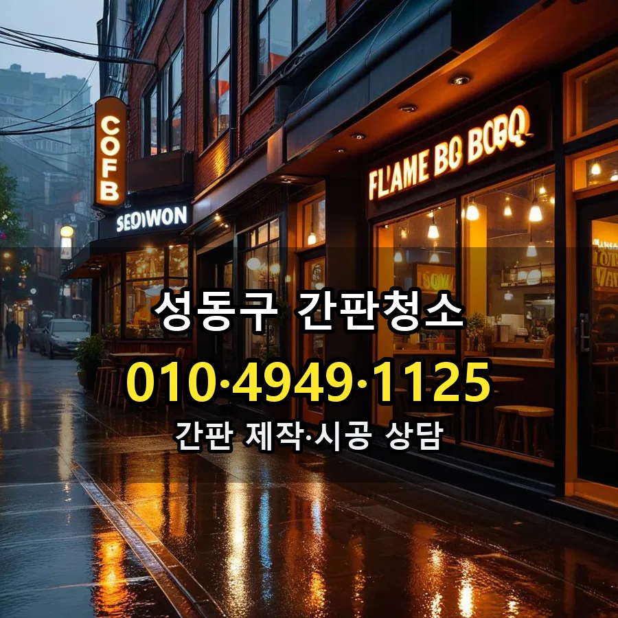 간판청소 제작·시공 모습