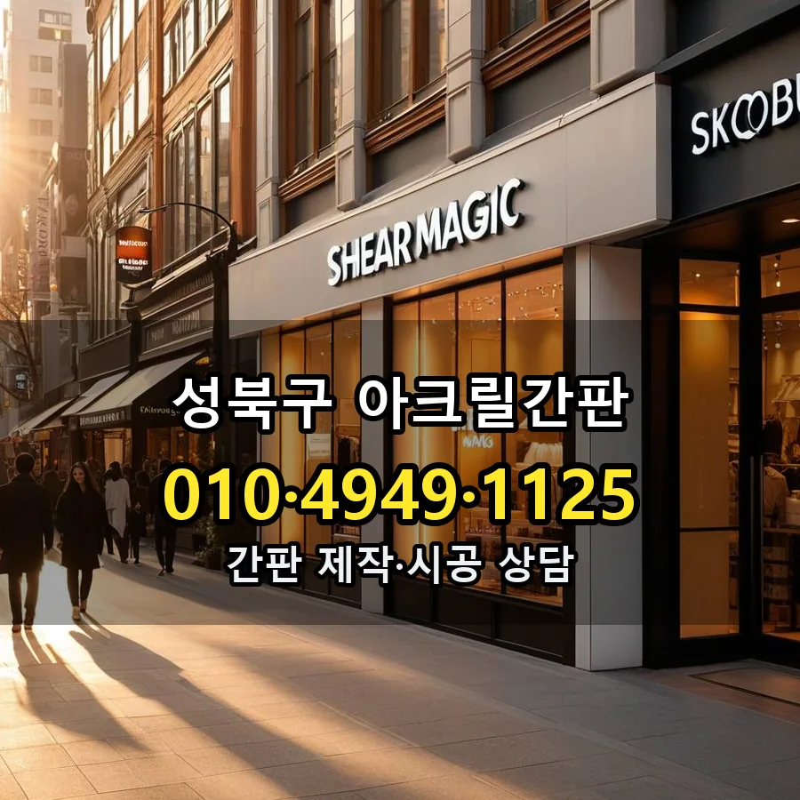 아크릴간판 시공 사진