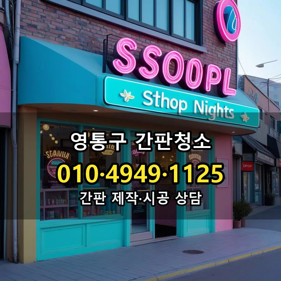 간판청소 시공 사진