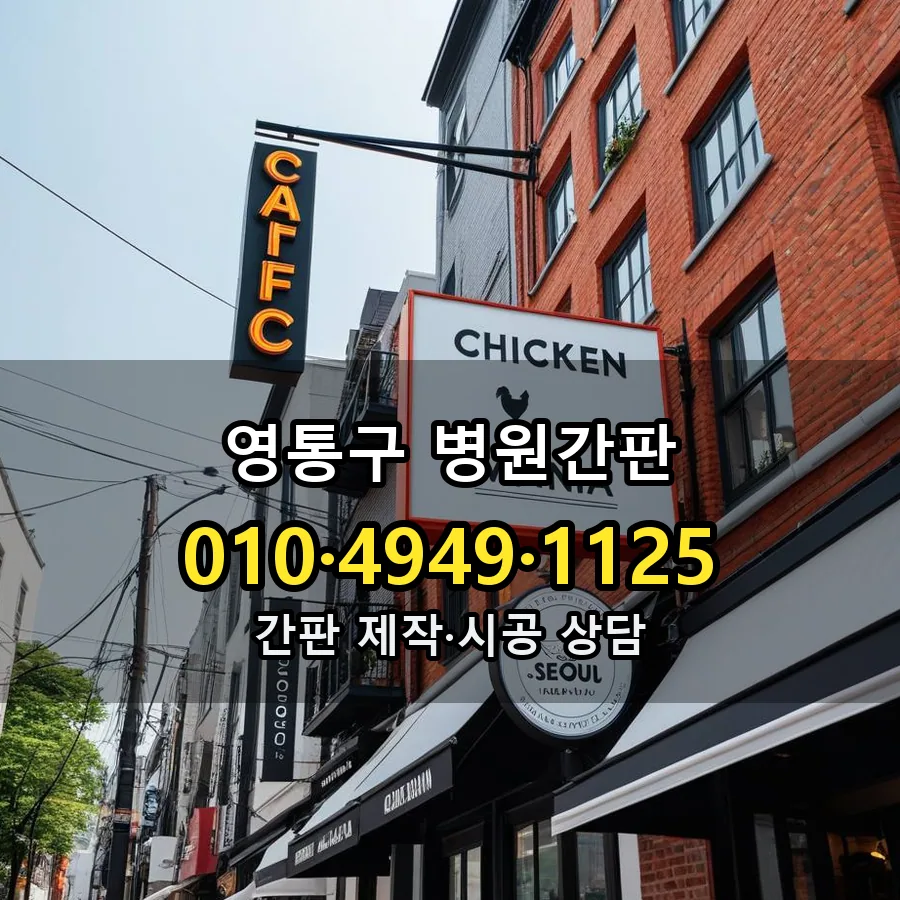 병원간판 제작·시공 모습