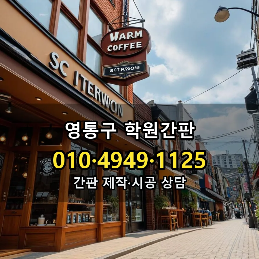 학원간판 시공 사진