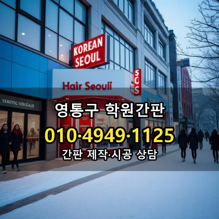 학원간판 시공 사진