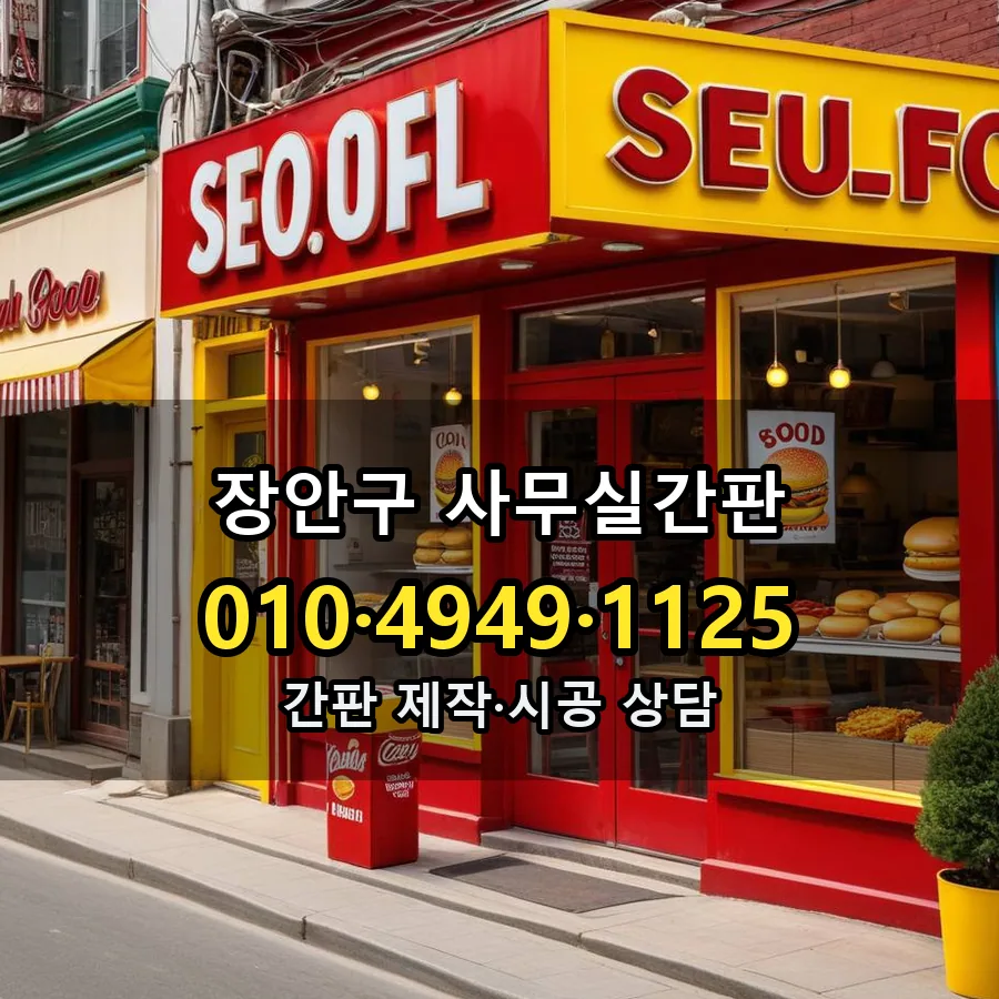 사무실간판 설치 현장