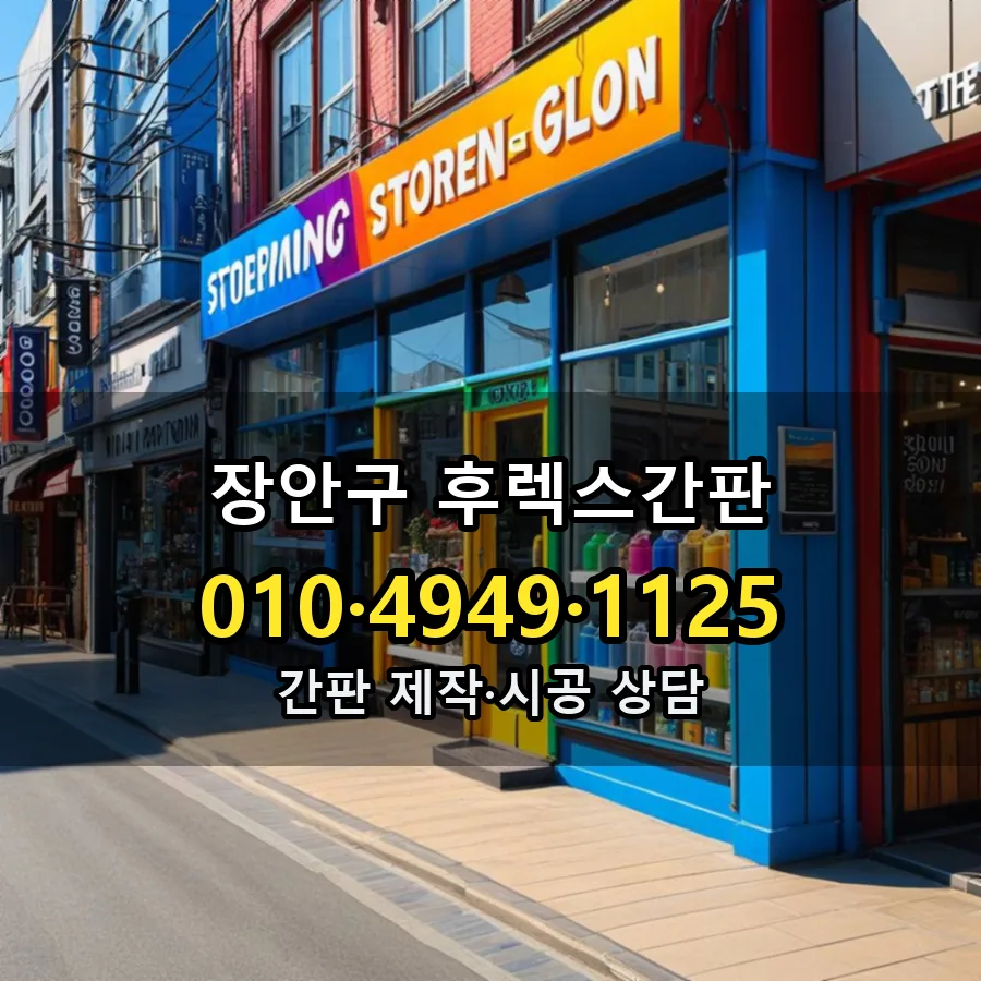후렉스간판 제작·시공 모습