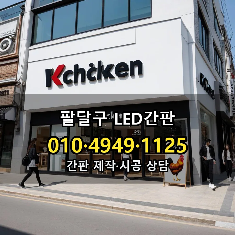 LED간판 제작·시공 모습