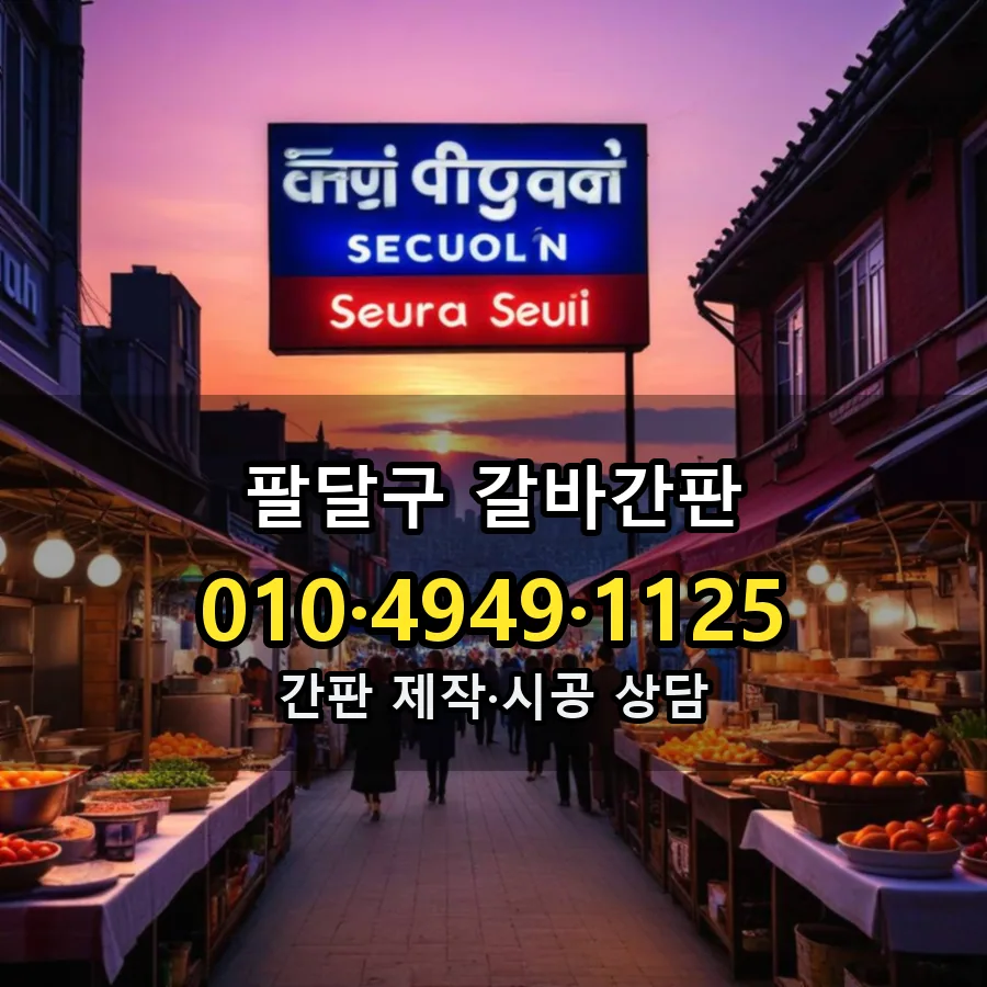 갈바간판 제작·시공 모습