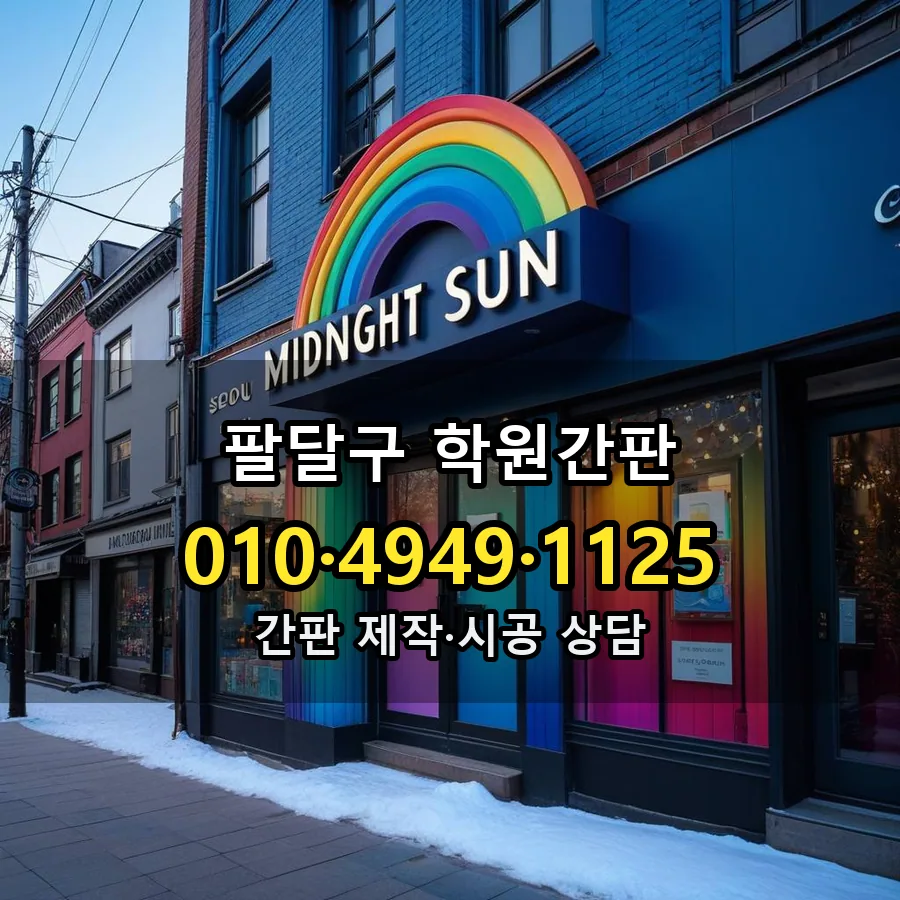 학원간판 시공 사진