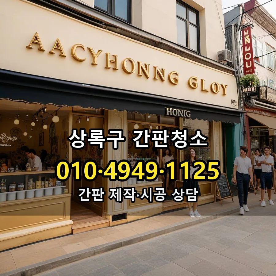 간판청소 제작·시공 모습