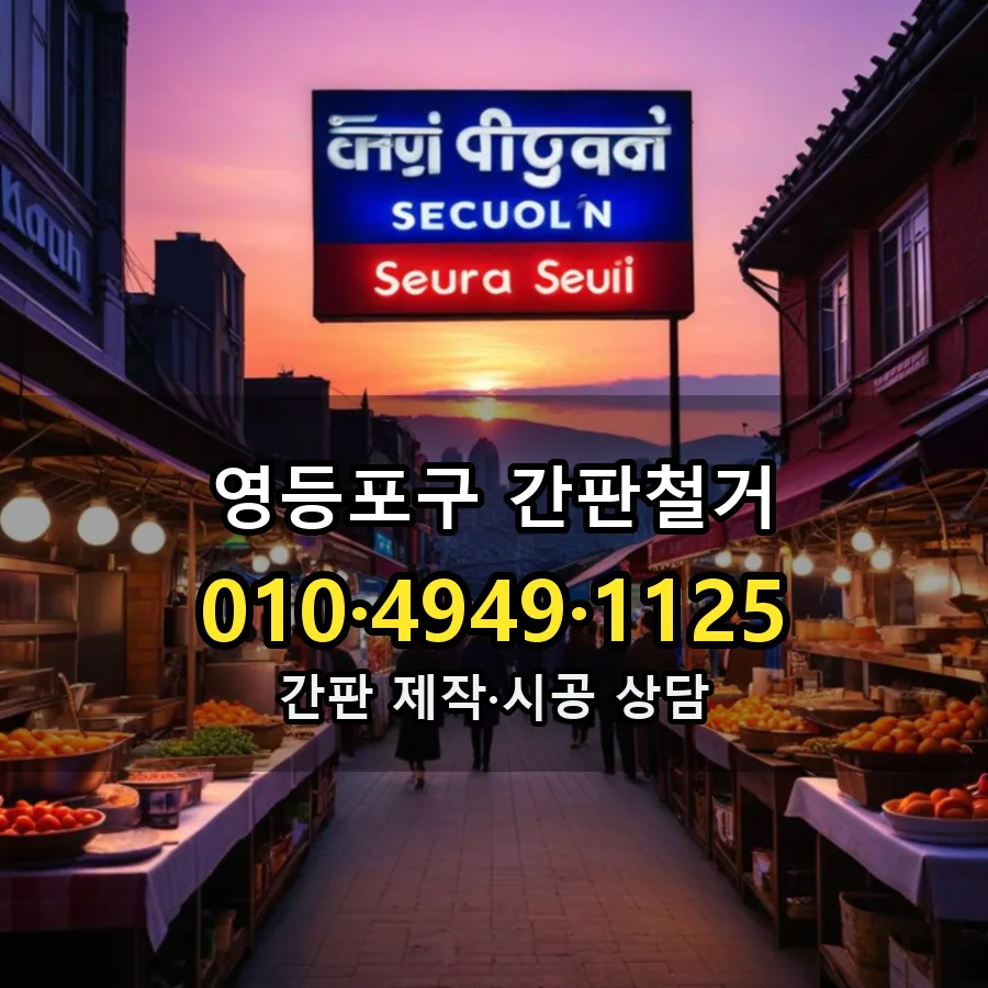 간판철거 설치 현장