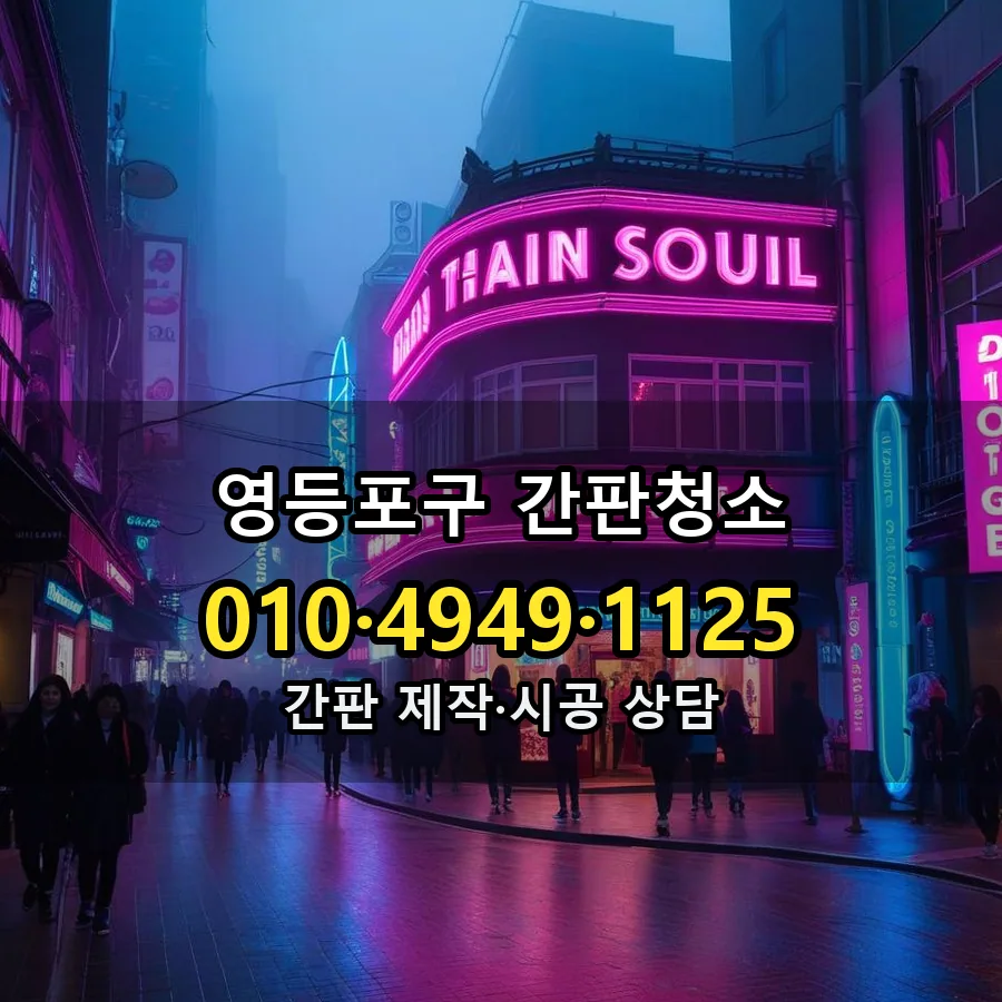 간판청소 설치 현장