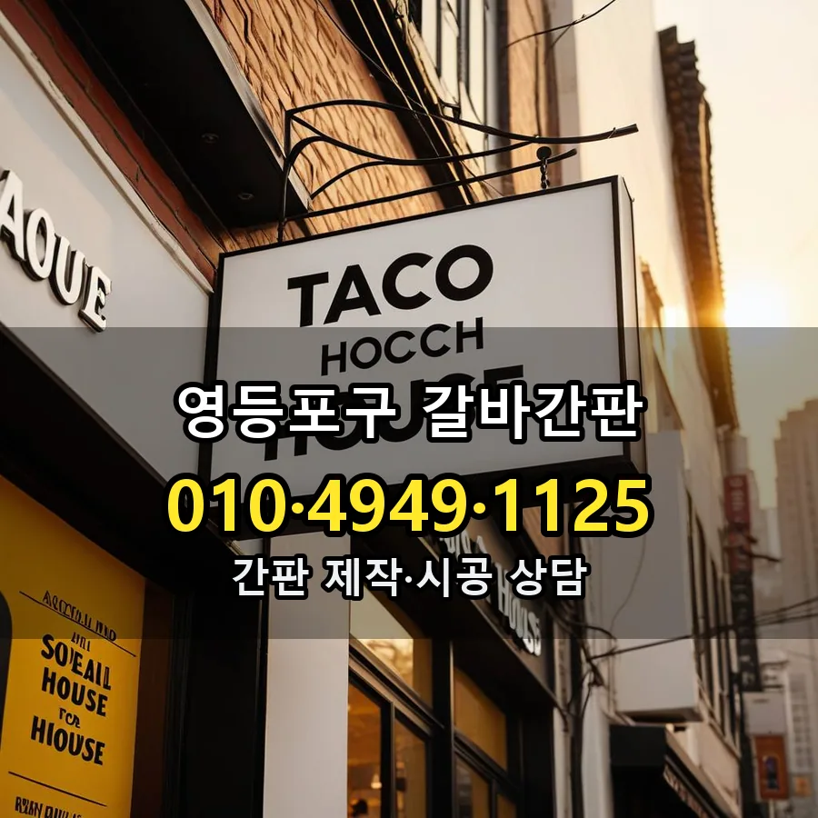 갈바간판 제작·시공 모습