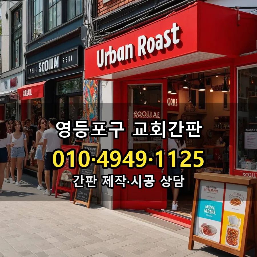 교회간판 제작·시공 모습