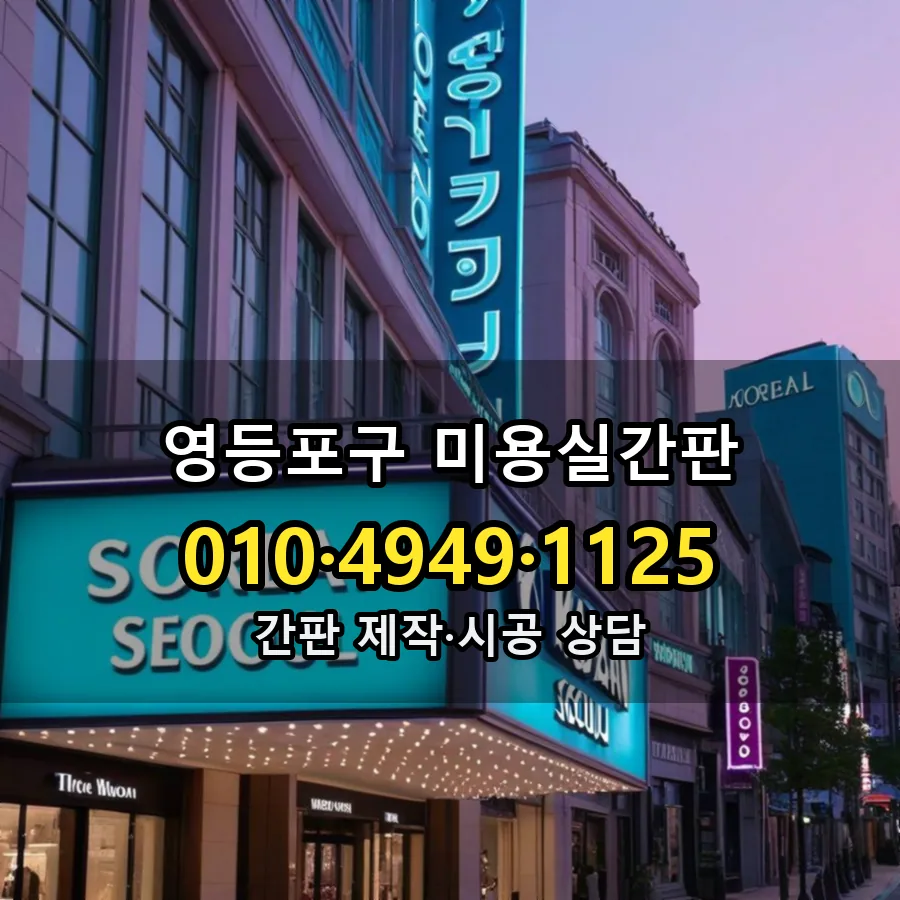 미용실간판 시공 사진