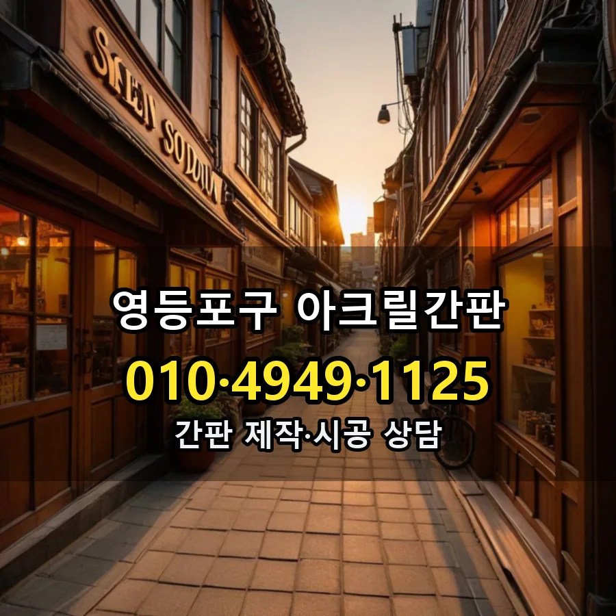 아크릴간판 설치 현장