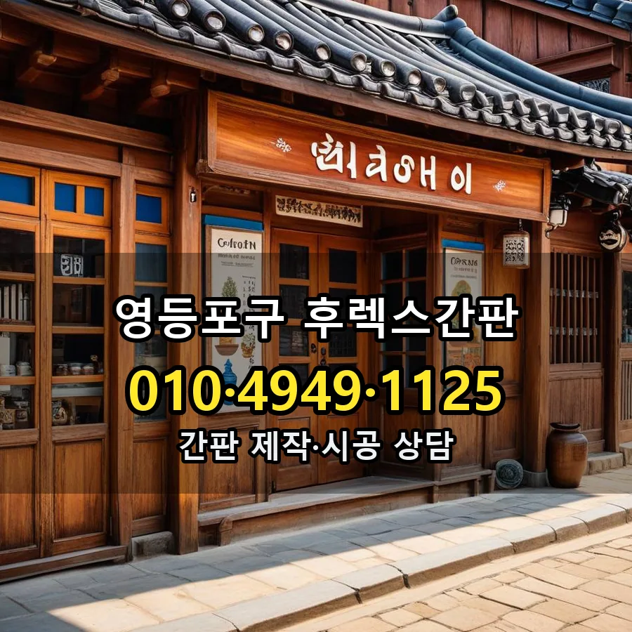 후렉스간판 설치 현장