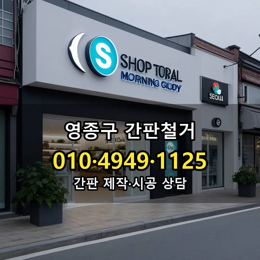 간판철거 시공 사진