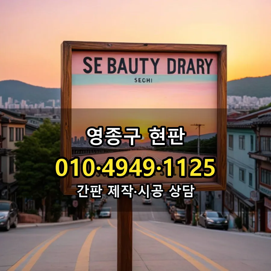 현판 설치 현장