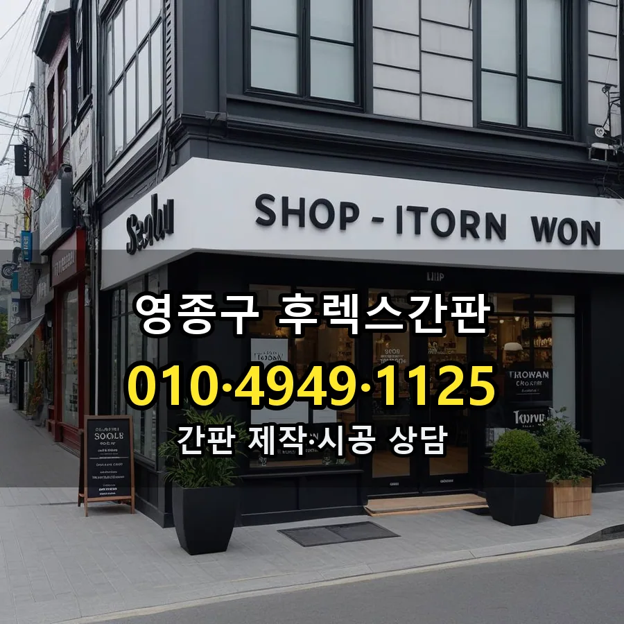 후렉스간판 제작·시공 모습