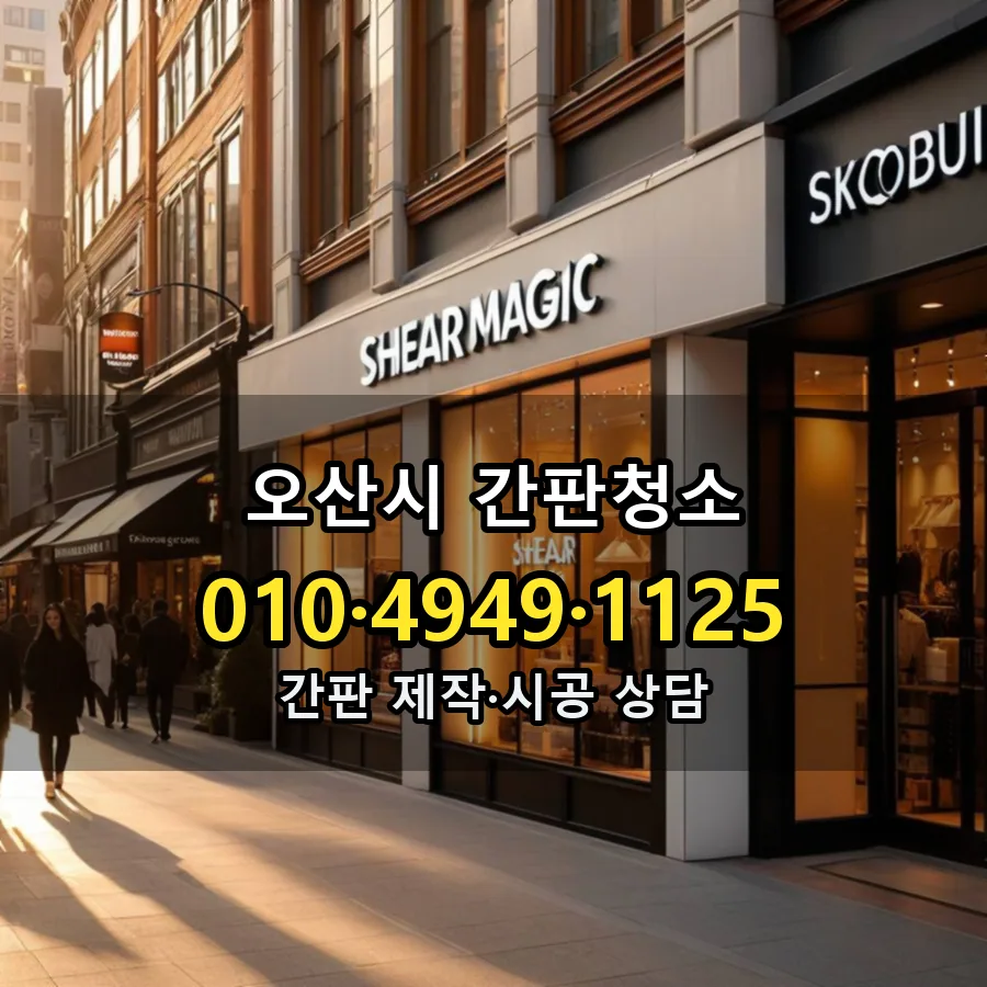 간판청소 시공 사진