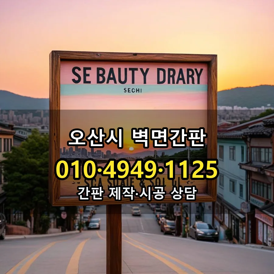 벽면간판 설치 현장