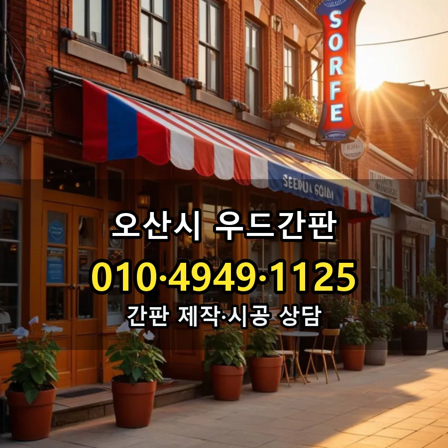 우드간판 설치 현장