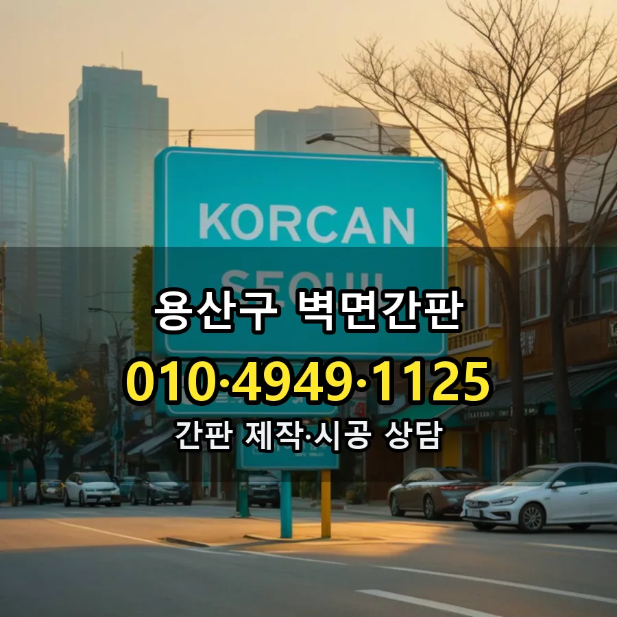 벽면간판 제작·시공 모습