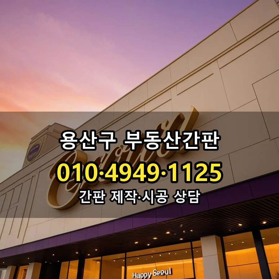 부동산간판 설치 현장