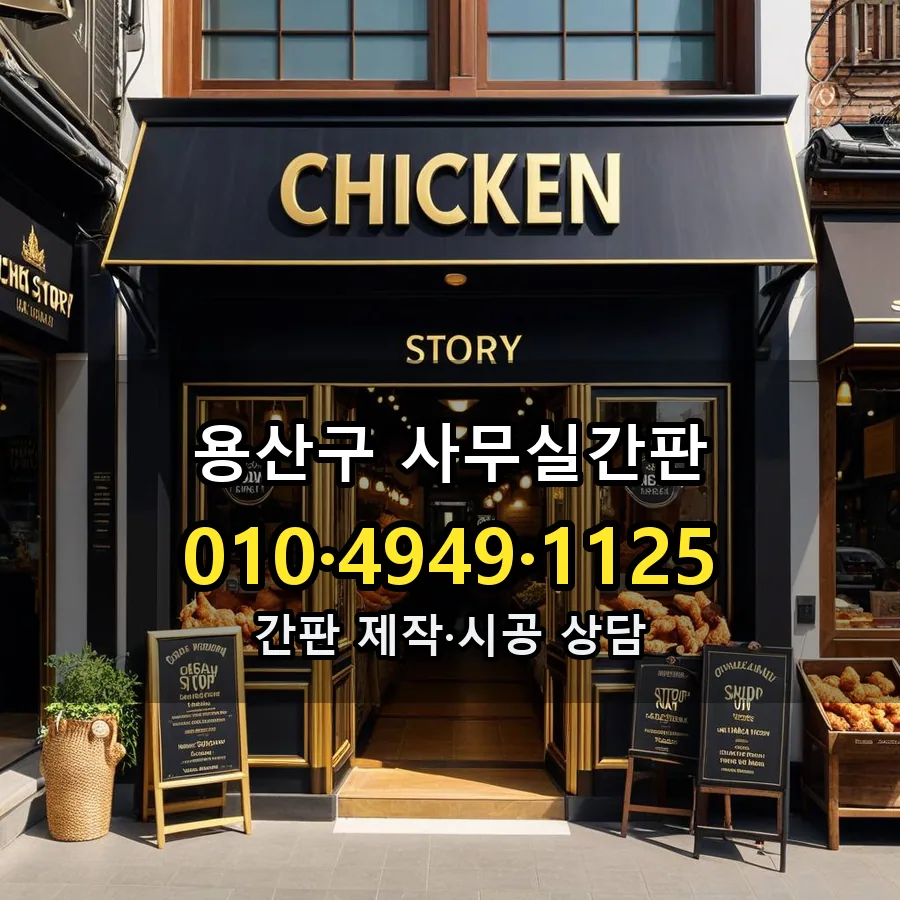 사무실간판 시공 사진