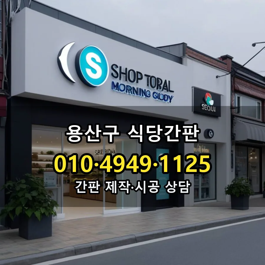식당간판 시공 사진