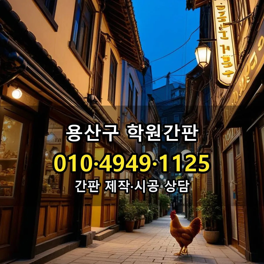 학원간판 설치 현장
