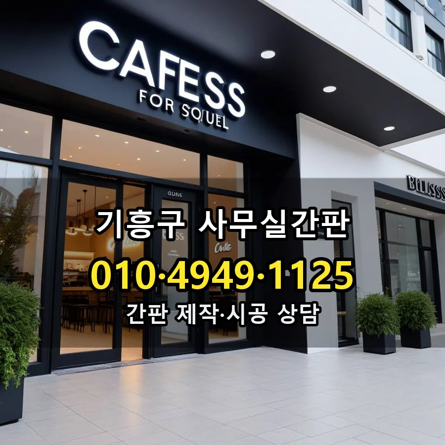 사무실간판 제작·시공 모습