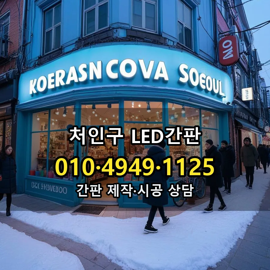 LED간판 제작·시공 모습