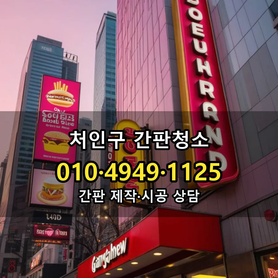 간판청소 설치 현장