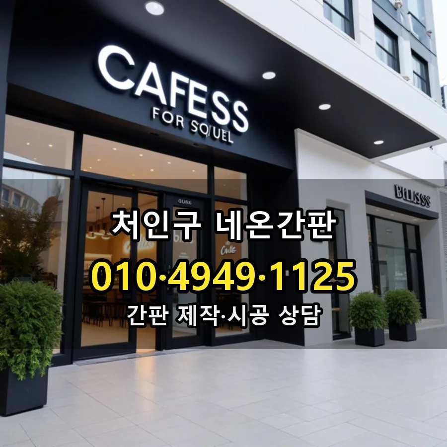 네온간판 제작·시공 모습