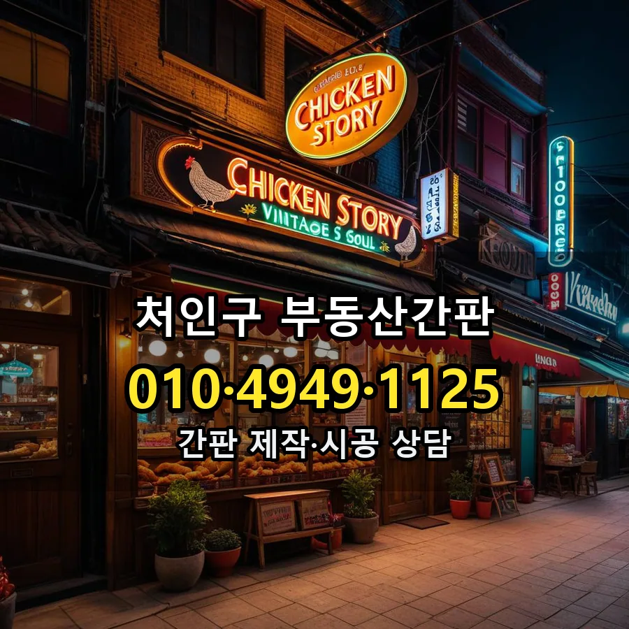부동산간판 시공 사진