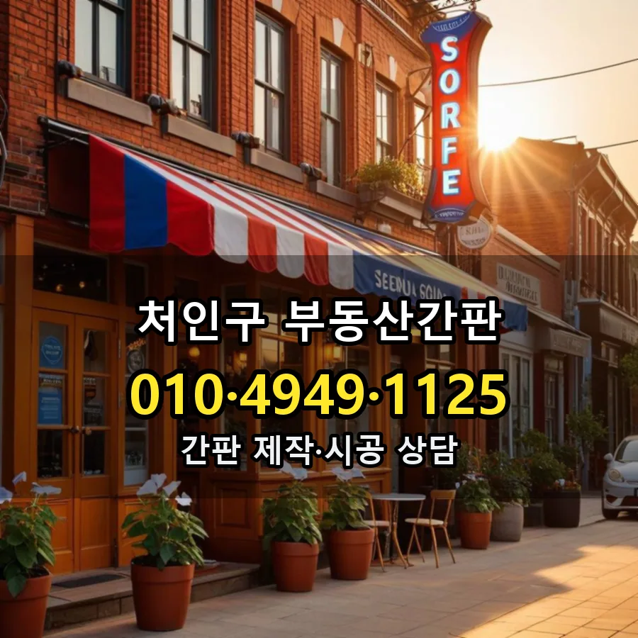 부동산간판 시공 사진