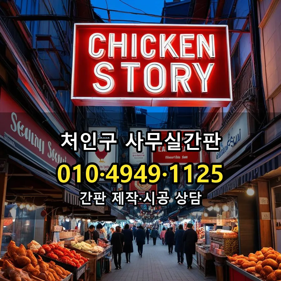사무실간판 시공 사진