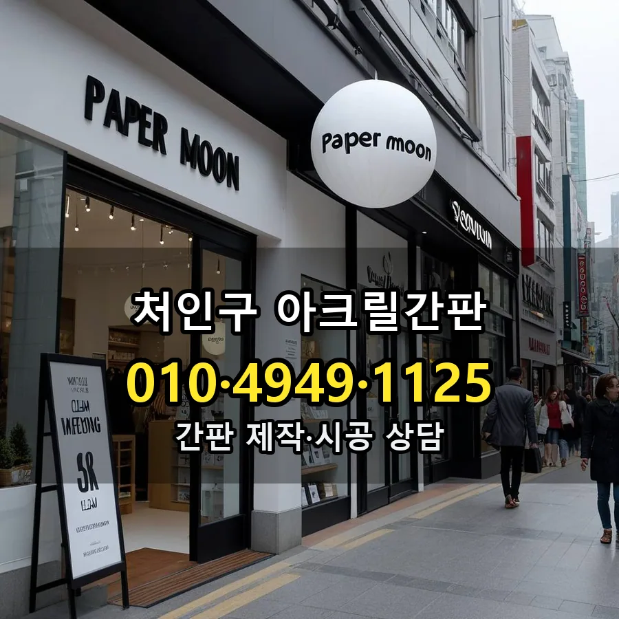 아크릴간판 제작·시공 모습