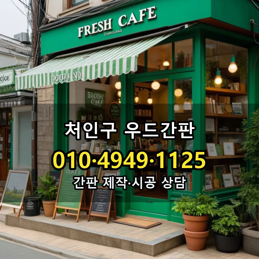 우드간판 설치 현장