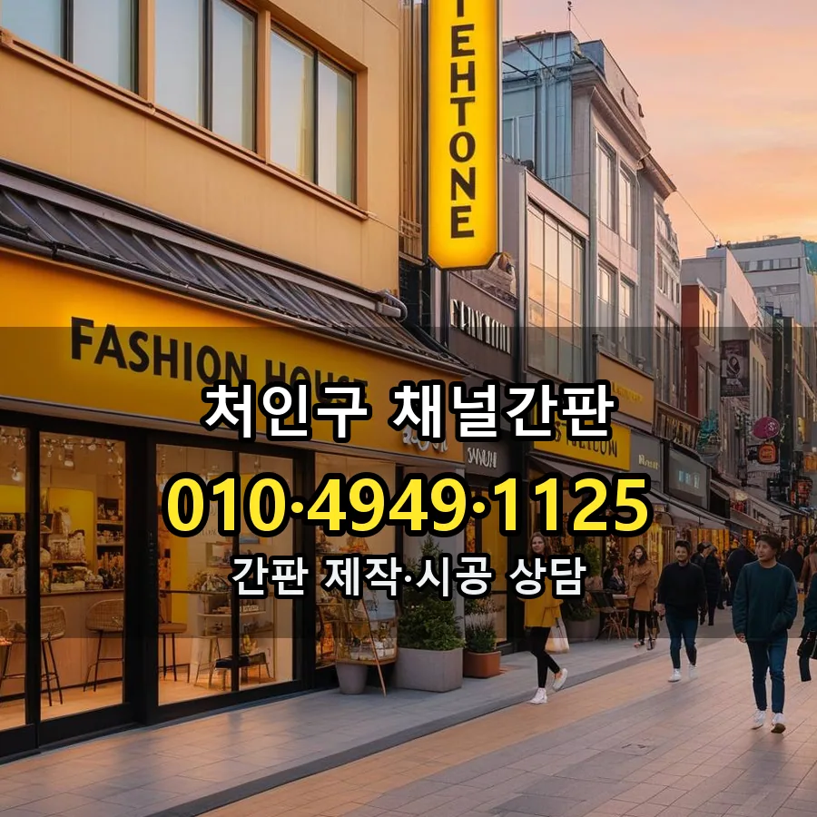 채널간판 설치 현장