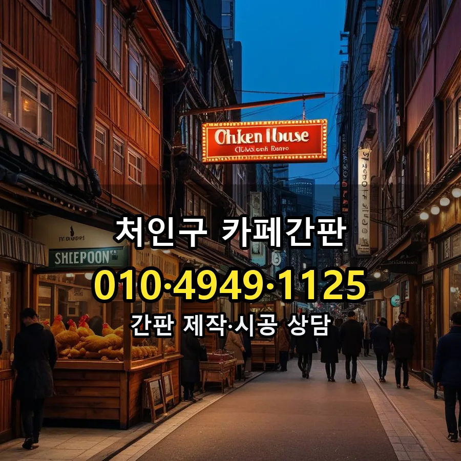 카페간판 시공 사진